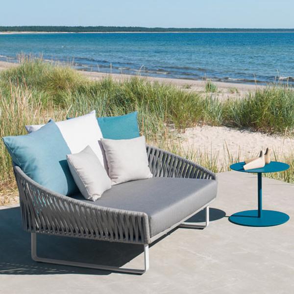 Outdoor Braided Rope Daybed - Obsidian Velvet