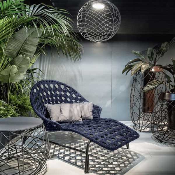 Outdoor Braided Rope Sun Lounger - Lunex