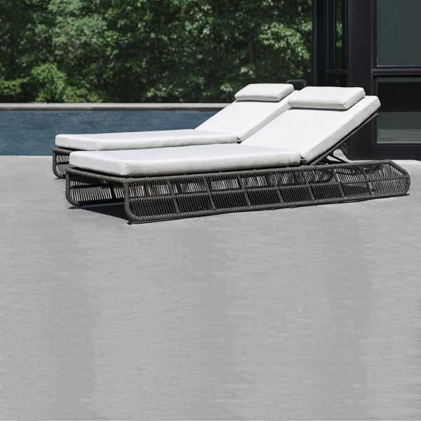 Outdoor Braided Rope Sun Lounger - Solvi