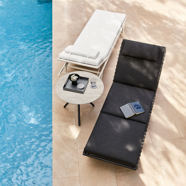 Outdoor Braided Rope Sun Lounger - Olivia