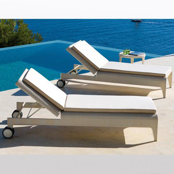 Outdoor Wicker Sun Loungers - Dayglow