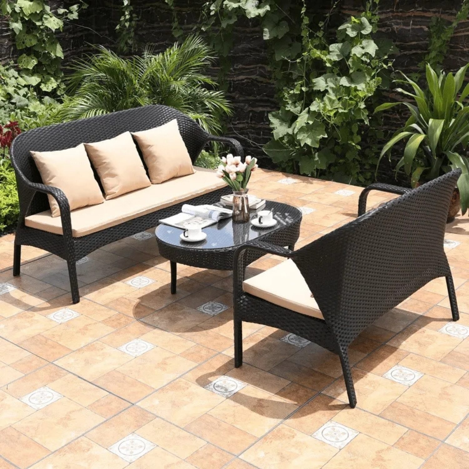 Outdoor Wicker Sofa sets -Clenra