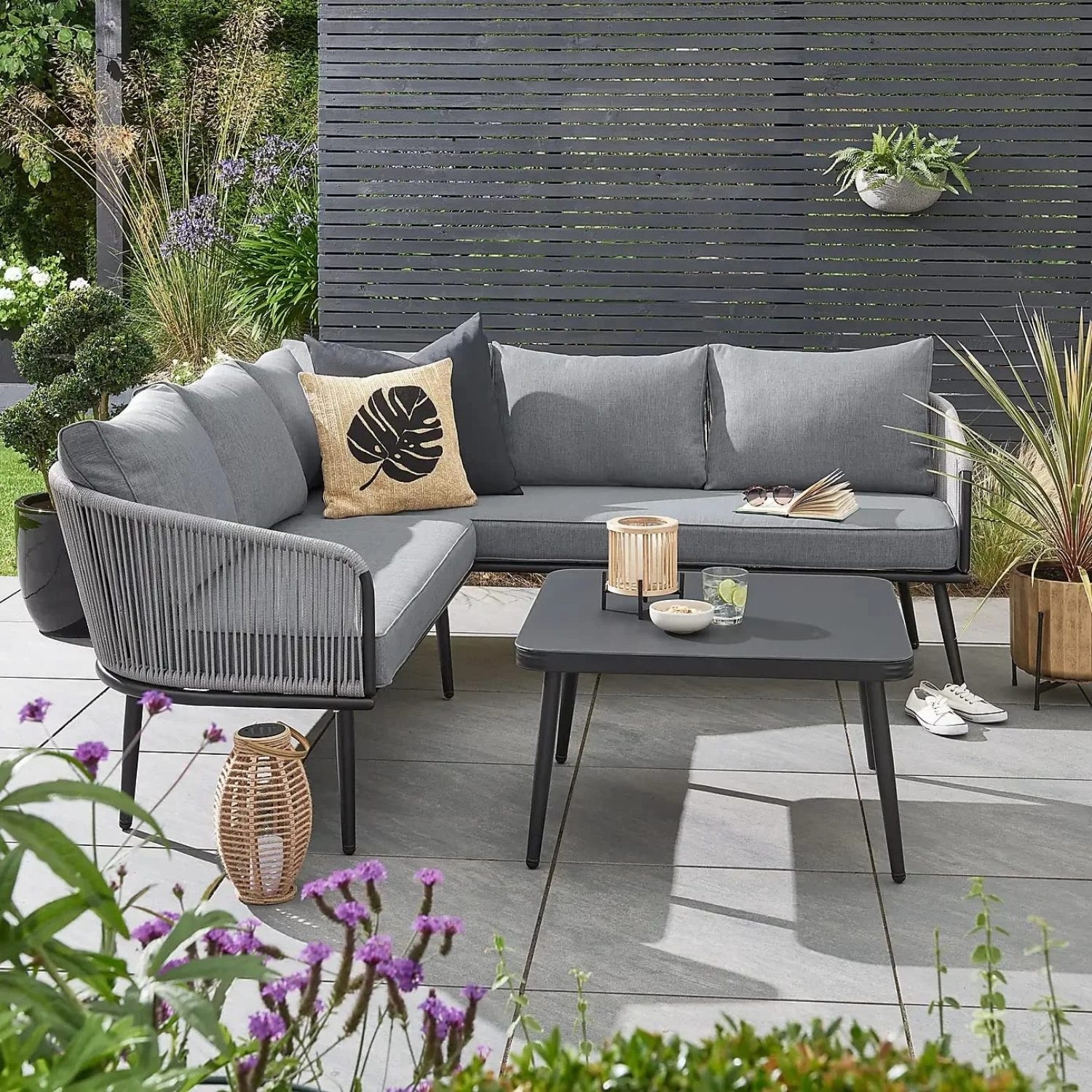 Braid & Rope Outdoor Sofa Set -Cordura ( 4 Seater- L shape)