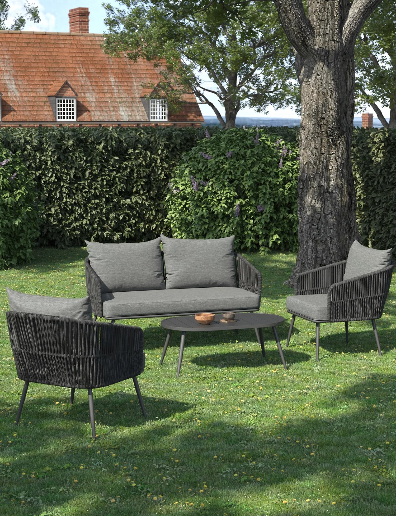 Braid & Rope Outdoor Sofa Set -Cordyx