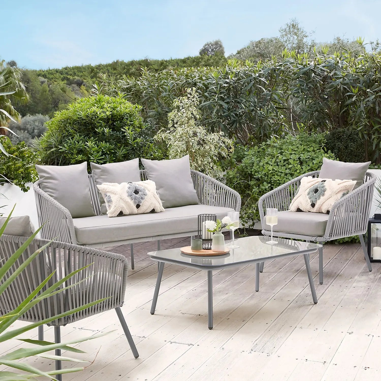 Braid & Rope Outdoor Sofa Set -Fydro