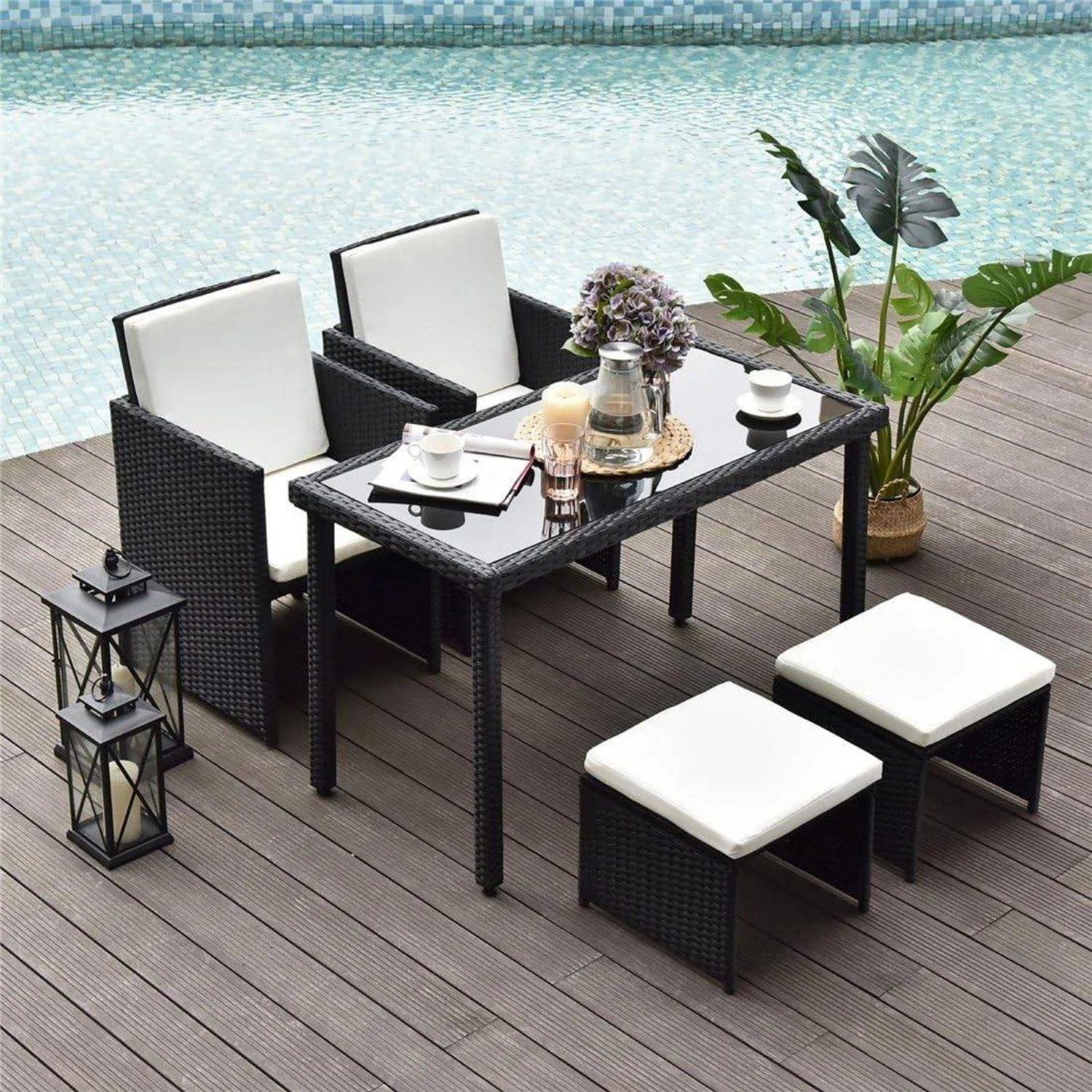 Garden wicker Dining & Coffee Set - Isla