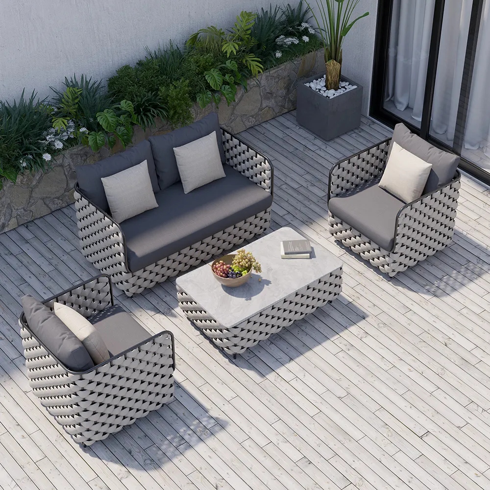 Braid & Rope Outdoor Sofa Set -Kordani