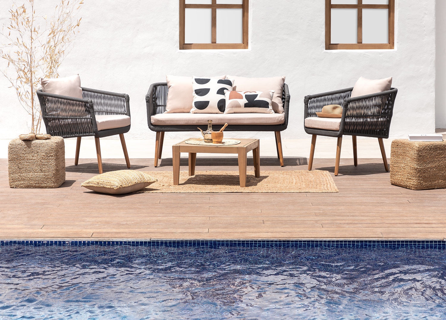 Braid & Rope Outdoor Sofa Set -Kordé