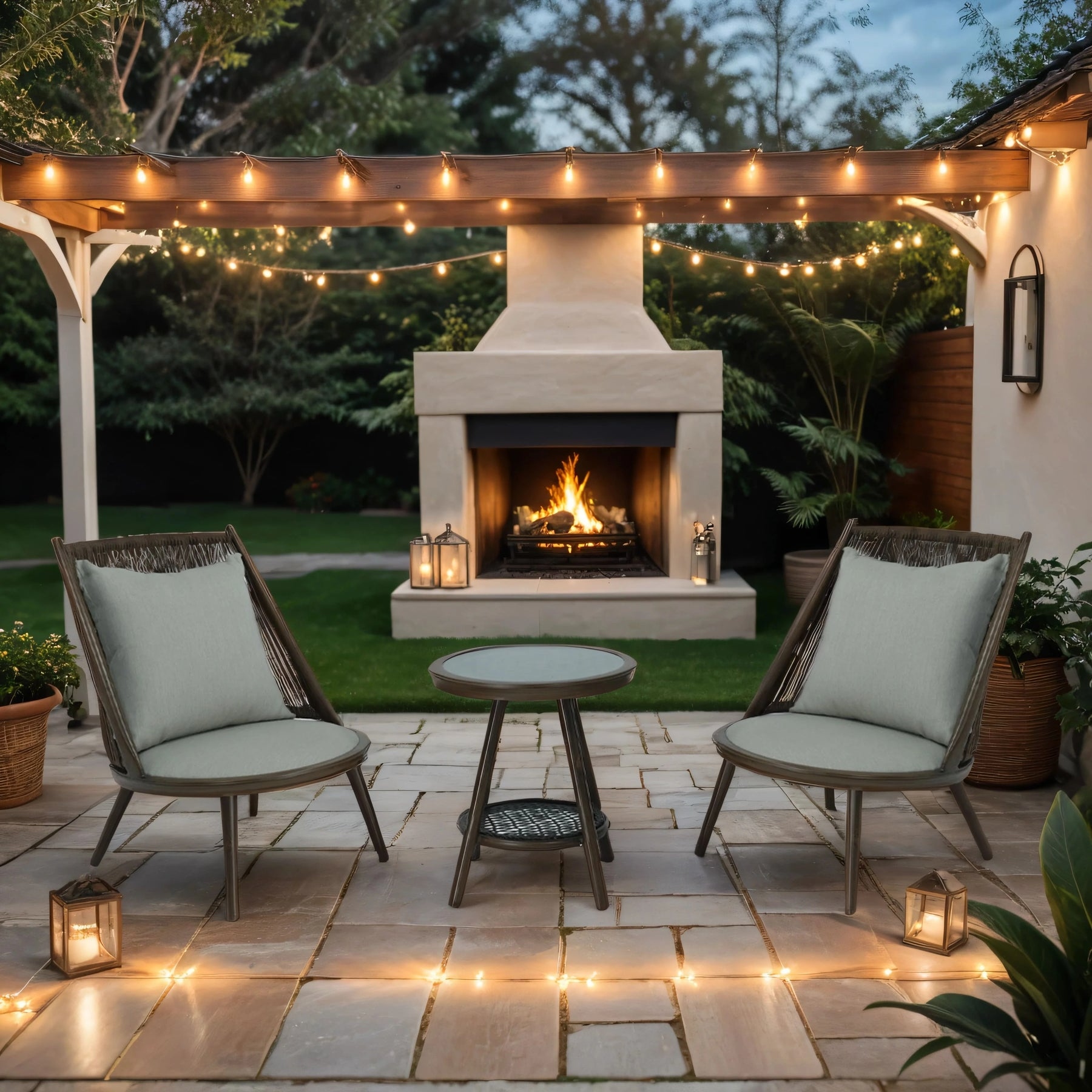 Outdoor Braided Rope Coffee Set -LoomPad