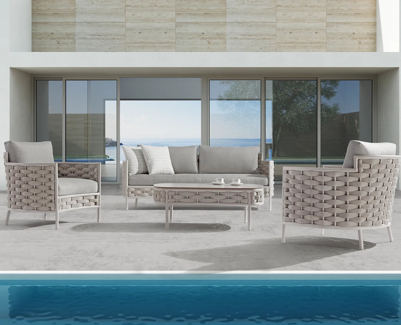 Braid & Rope Outdoor Sofa Set -Marnova
