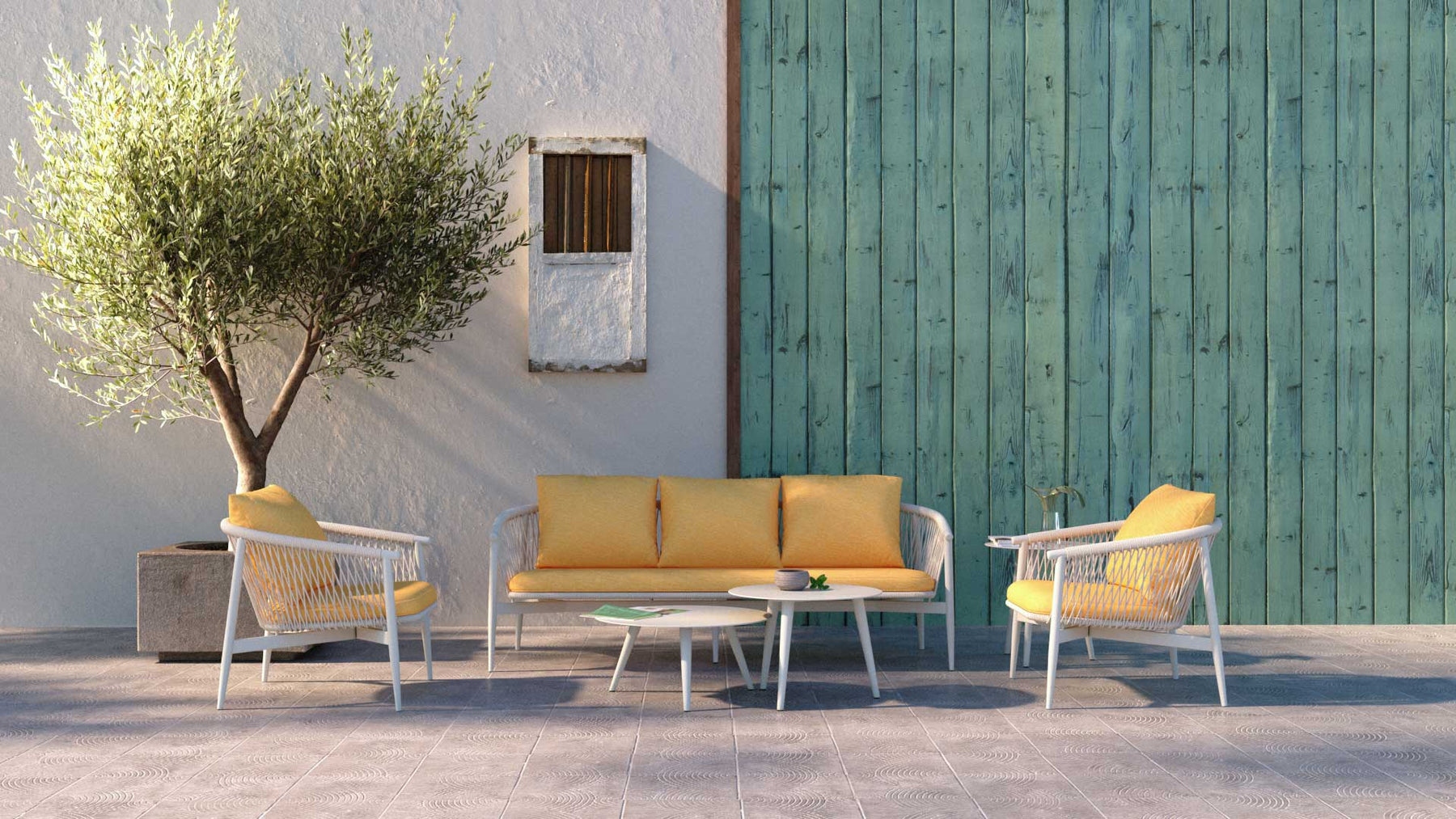 Braid & Rope Outdoor Sofa Set -Moava