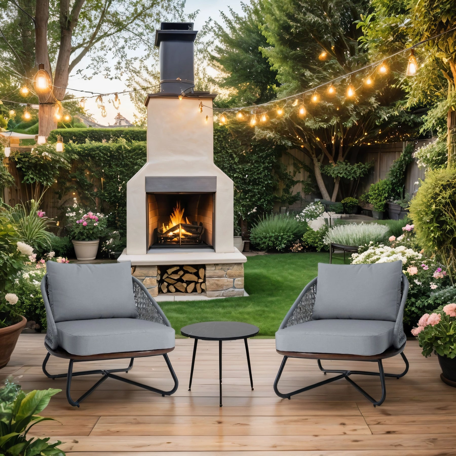 Outdoor Braided Rope Coffee Set -Nestra