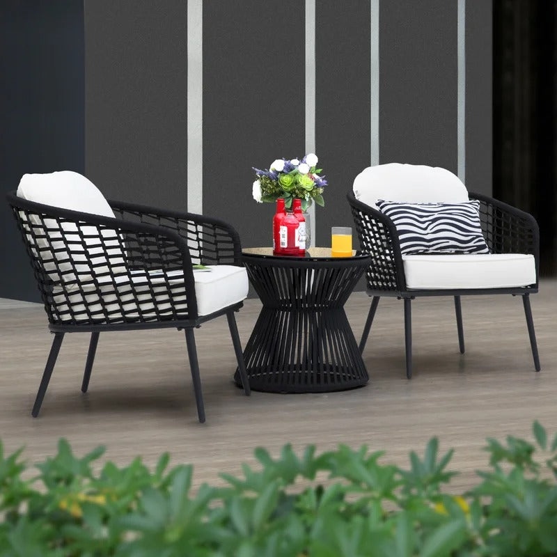 Outdoor Braided Rope Coffee Set -Nuvano