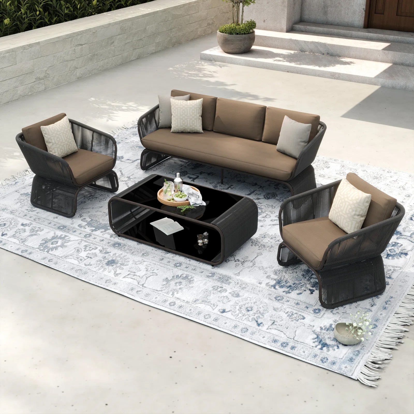 Braid & Rope Outdoor Sofa Set -Soliq