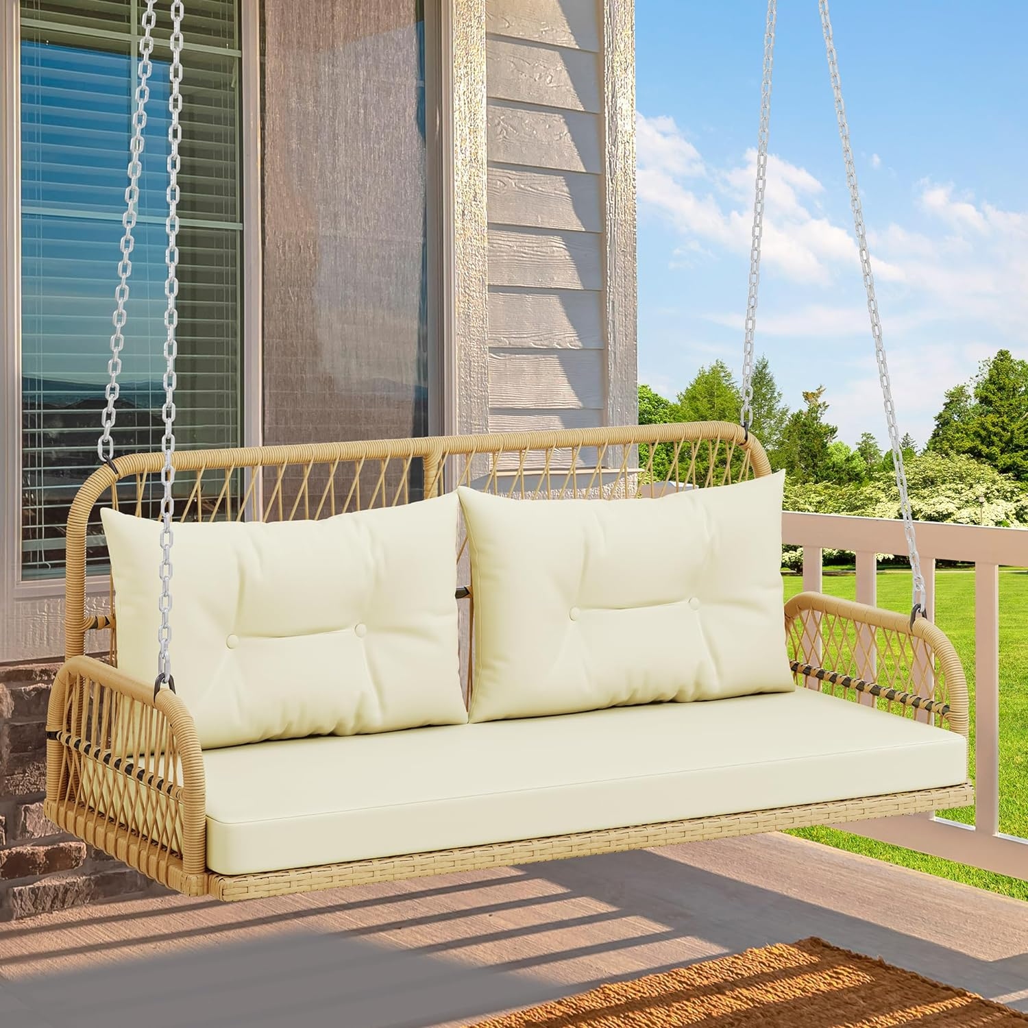 Outdoor Furniture -Wicker Swing - Swayelle