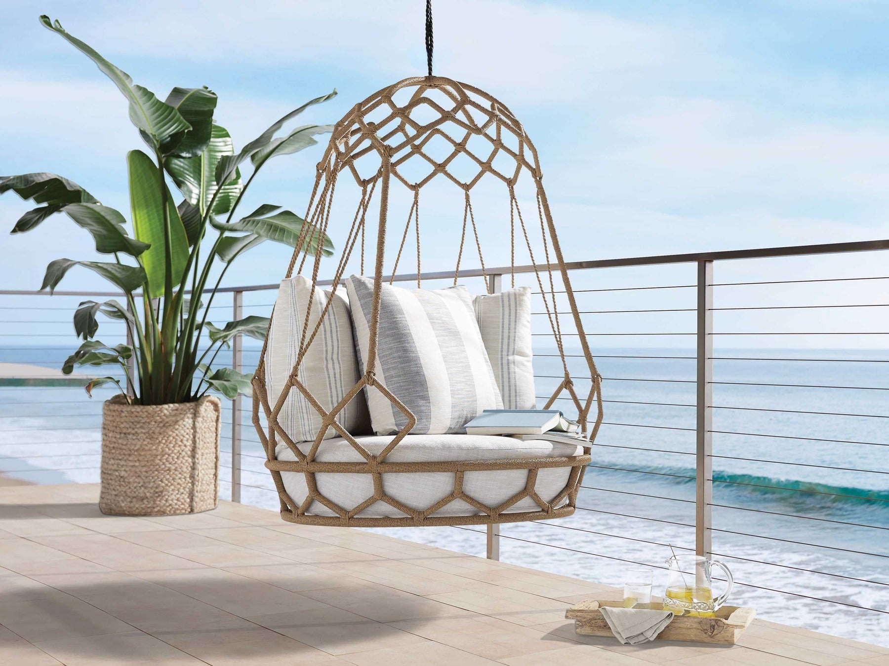 Outdoor Furniture -Wicker Swing - Swayzia