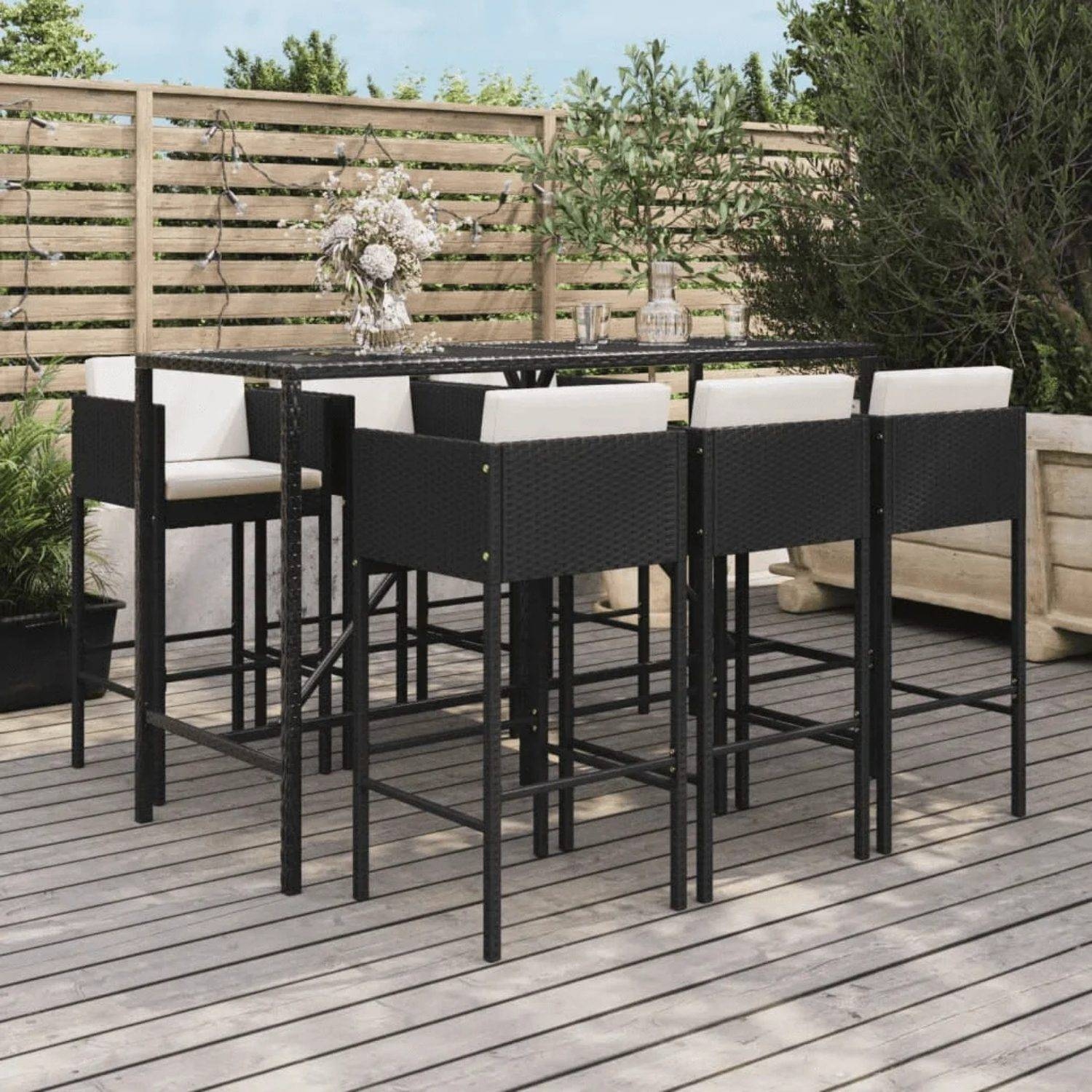 Outdoor wicker Bar Chairs & Tables - Vero