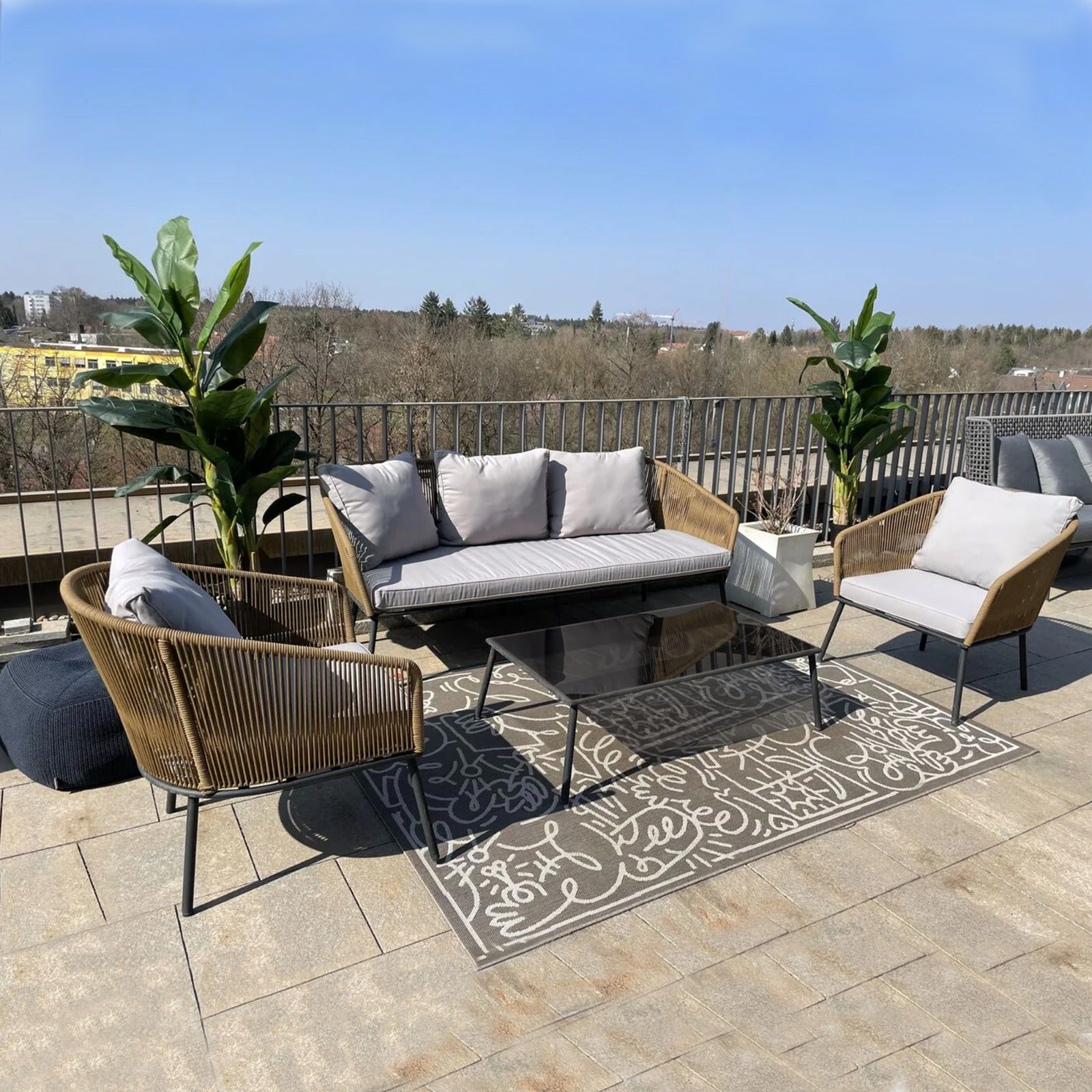 Braid & Rope Outdoor Sofa Set -Zybra